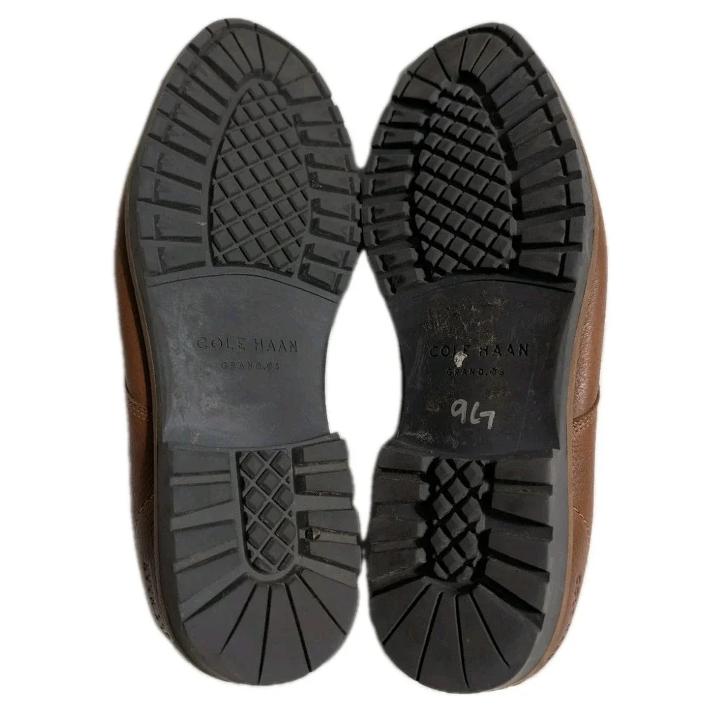 Cole Haan Grand OS Mens 11M Brown Leather Lace Up Oxford Shoes‎ C37600